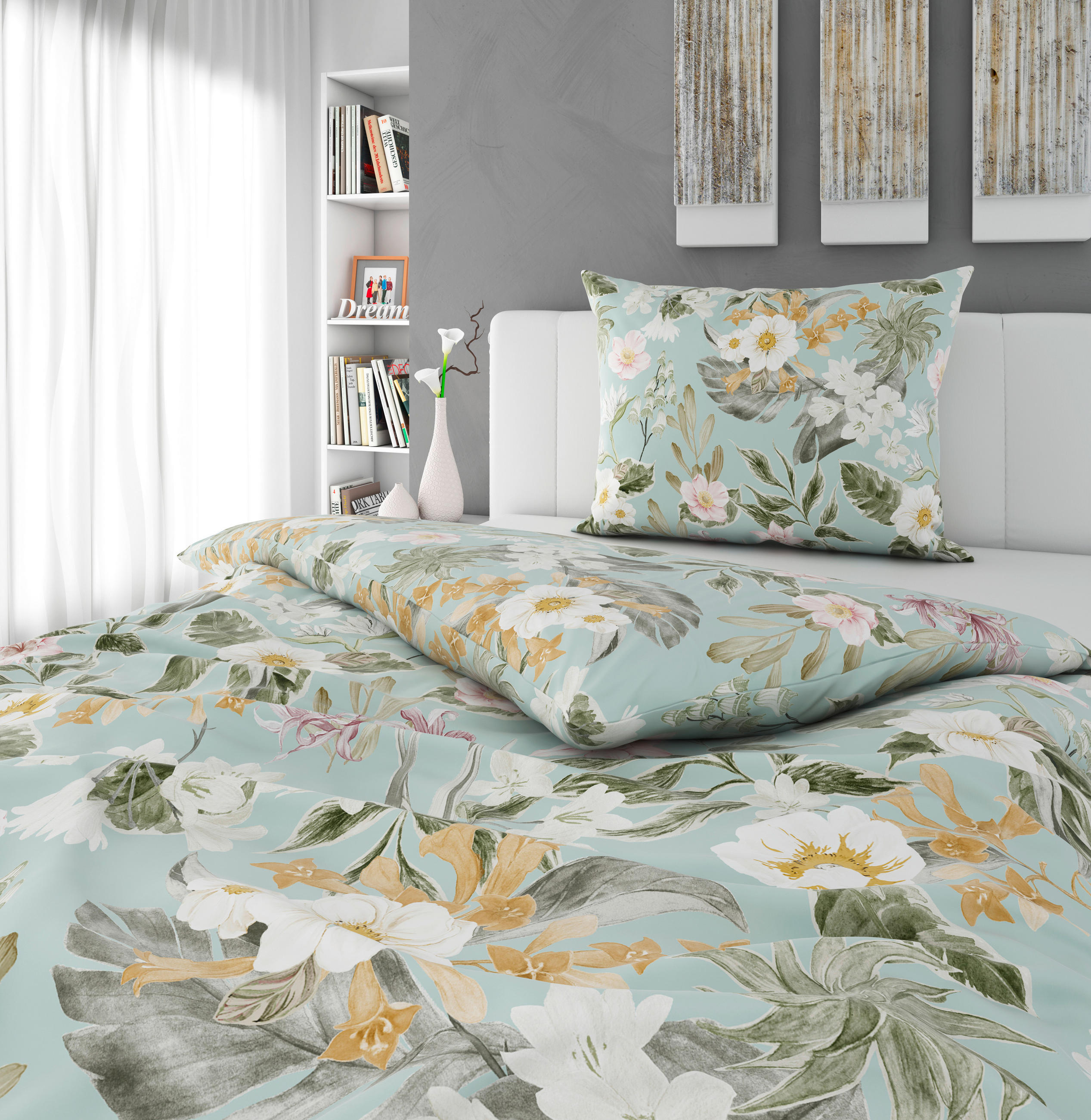 POSTELJNINA NELLY 140/200 cm saten meta zelena - meta zelena, Konvencionalno, tekstil (140/200cm) - Esposa