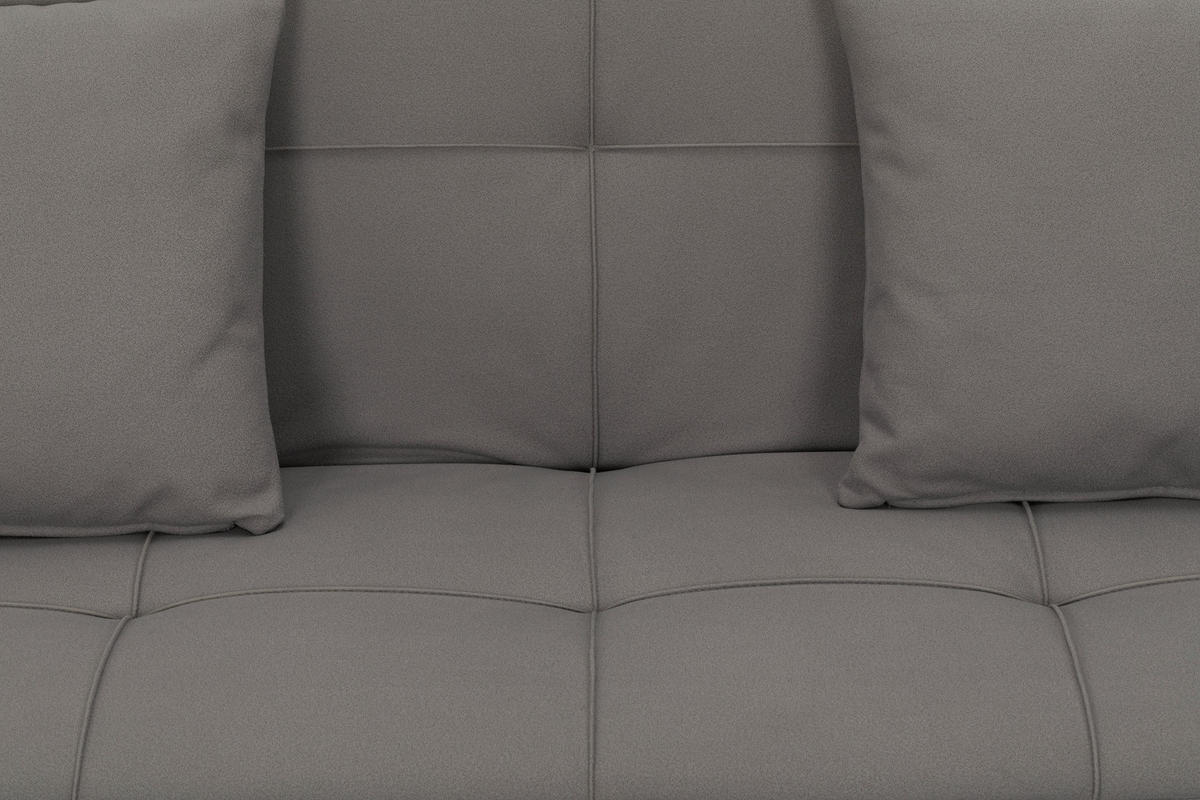 SCHLAFSOFA in Textil Grau  - Schwarz/Grau, Basics, Kunststoff/Textil (180/79/91cm) - P & B