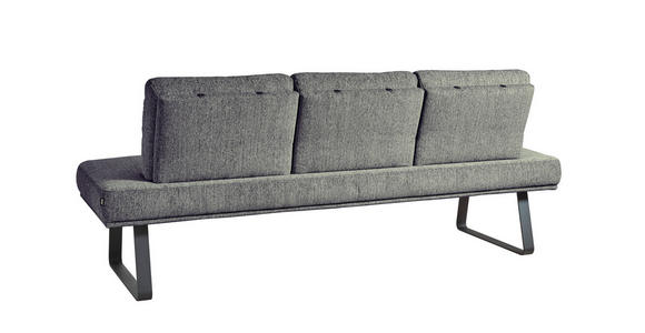 SITZBANK 209/92/78 cm in Beige - Beige/Schwarz, Design, Textil/Metall (209/92/78cm) - Dieter Knoll