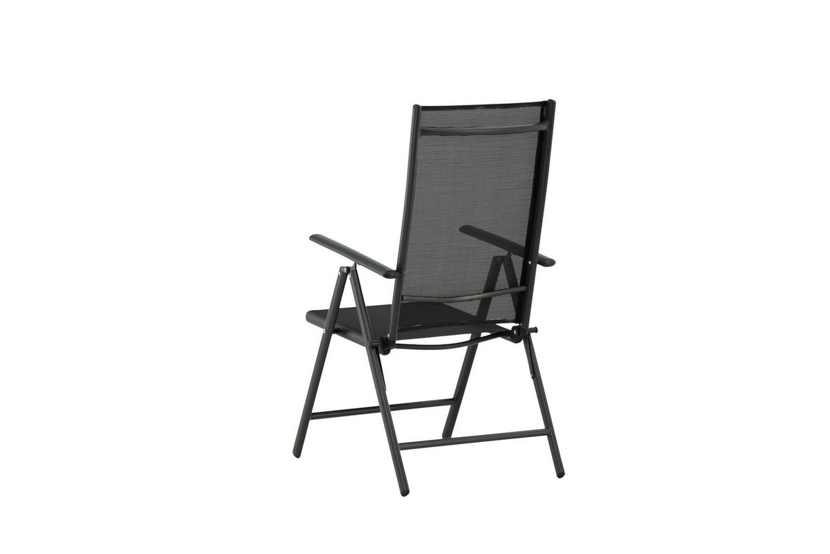 UTESTOLAR SET i metall, textil svart  - svart, Klassisk, metall/textil (55/108/62cm) - Gardenson