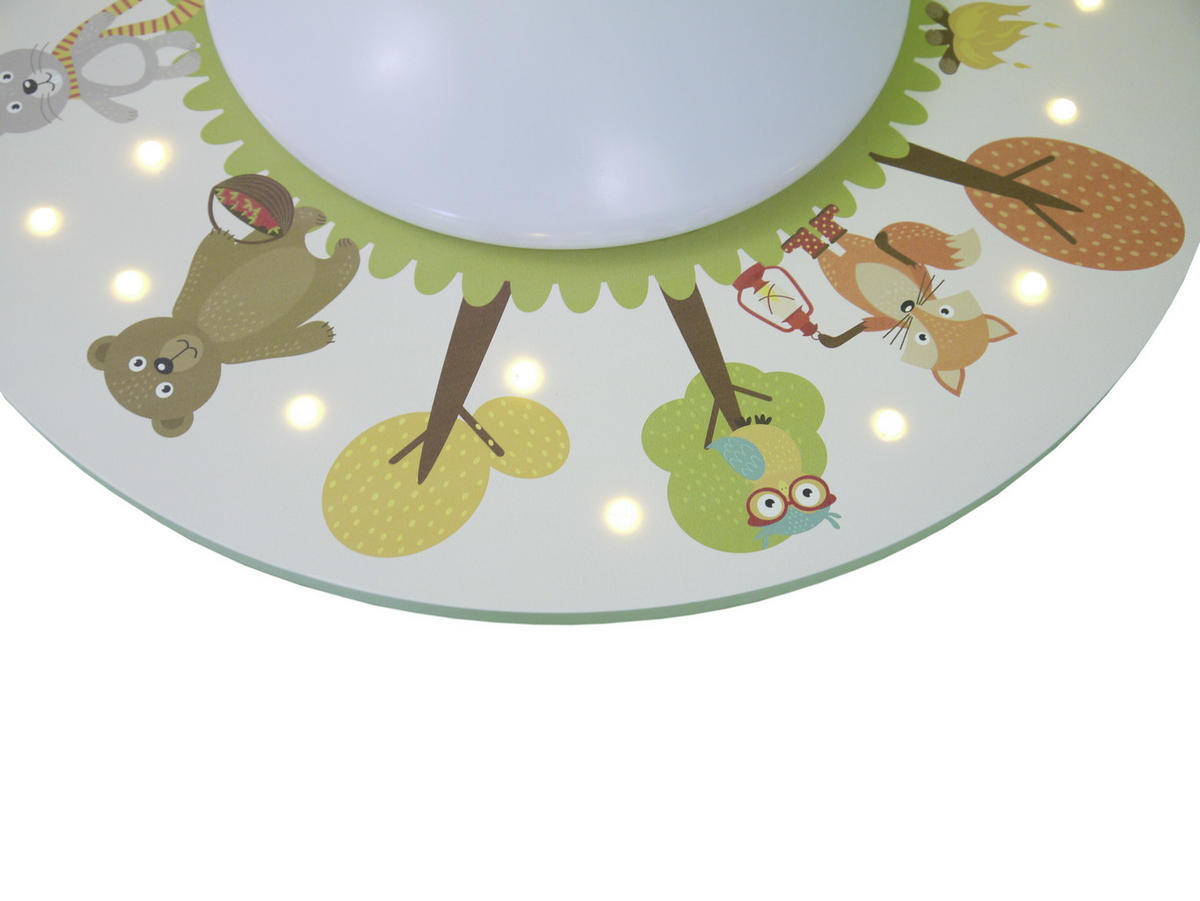 DĚTSKÉ STROPNÍ SVÍTIDLO, 54/11 cm  - vícebarevná, Trend, dřevo/plast (54/11cm)