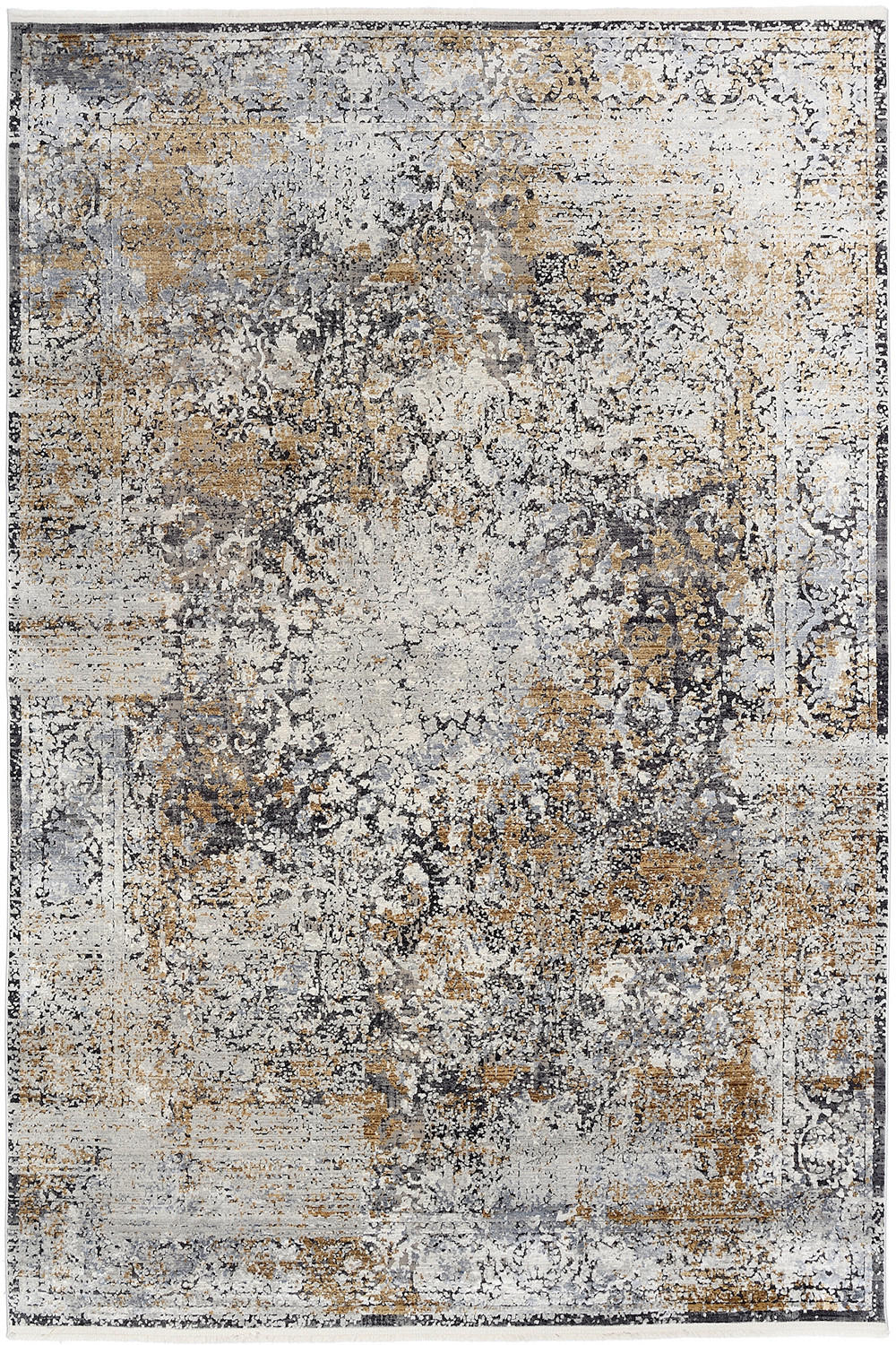 Dieter Knoll Webteppich Le Mans Mehrfarbig, Hellgrau 67x130 cm