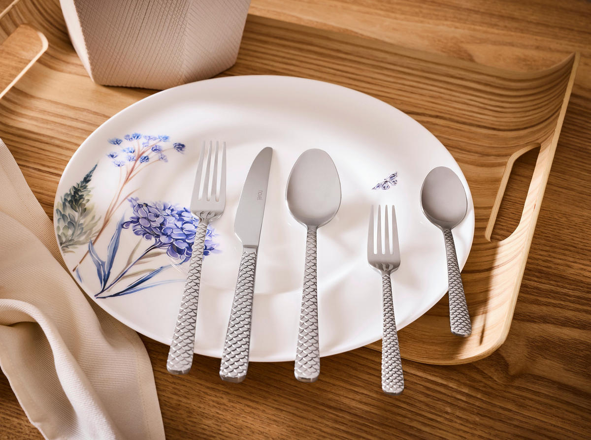 BESTECK-SET 30-teilig   - Edelstahlfarben, Konventionell, Metall - Novel