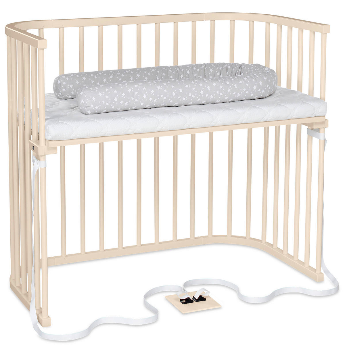 BEISTELLBETT 110/62/96,50 cm  - Beige, Basics, Holz (110/62/96,50cm) - Babybay