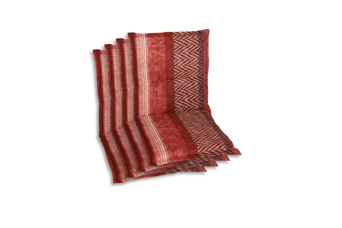 SESSELAUFLAGENSET Graphik  - Rot/Schwarz, Basics, Textil (50/6/100cm)