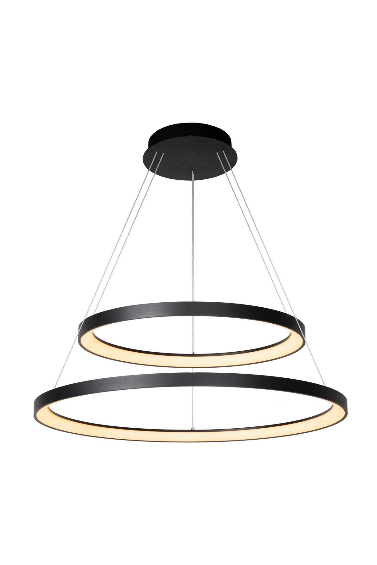 LED-HÄNGELEUCHTE Vidal 78/78/200 cm   - Schwarz, Design, Kunststoff (78/78/200cm) - Lucide