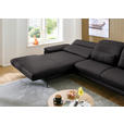 ECKSOFA in Echtleder Dunkelbraun  - Dunkelbraun/Schwarz, Design, Leder/Metall (193/332cm) - Dieter Knoll