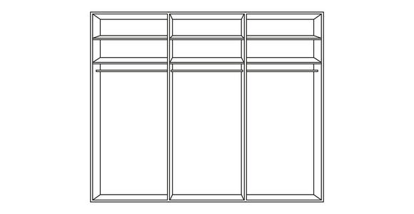 SCHWEBETÜRENSCHRANK in Braun, Grau - Schieferfarben/Braun, Design, Glas/Holzwerkstoff (300/217/67cm) - Dieter Knoll