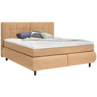 BOXSPRINGBETT 180/200 cm  in Beige  - Beige/Schwarz, Konventionell, Holz/Textil (180/200cm) - Ti'me