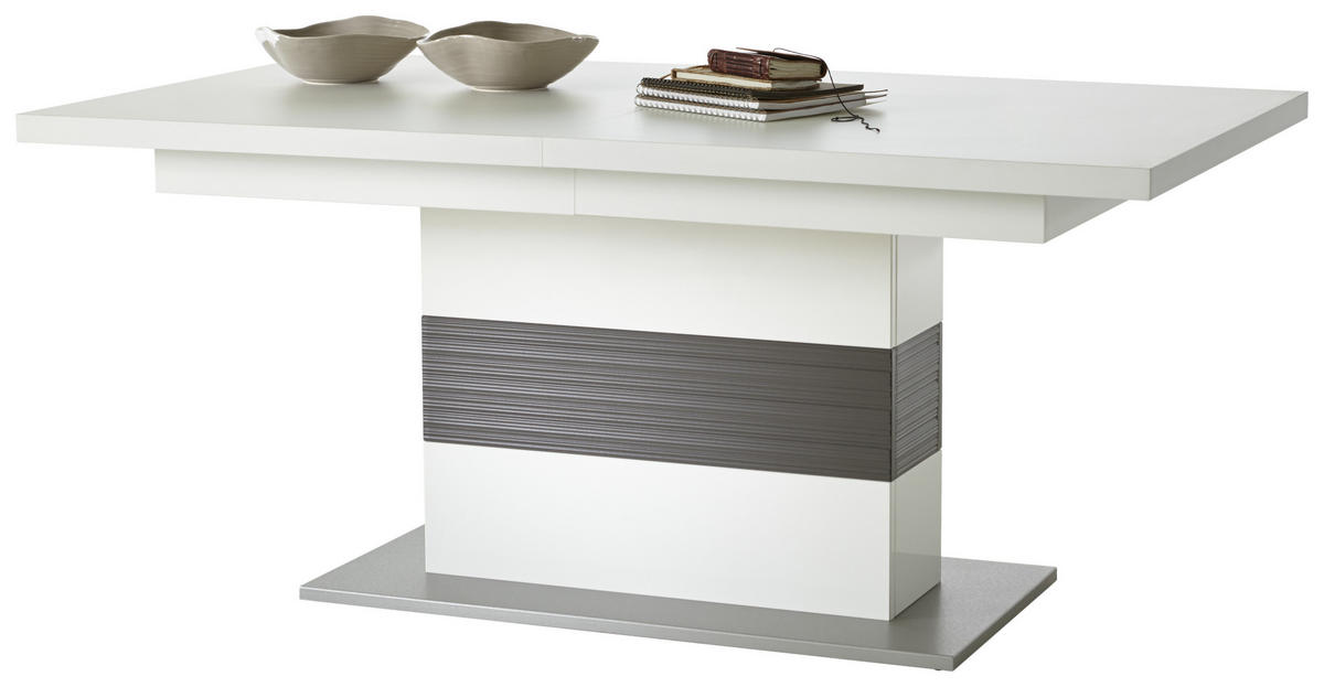 MATBORD i trämaterial 180/100/77 cm   - vit/silver, Design, trämaterial (180/100/77cm) - Livetastic