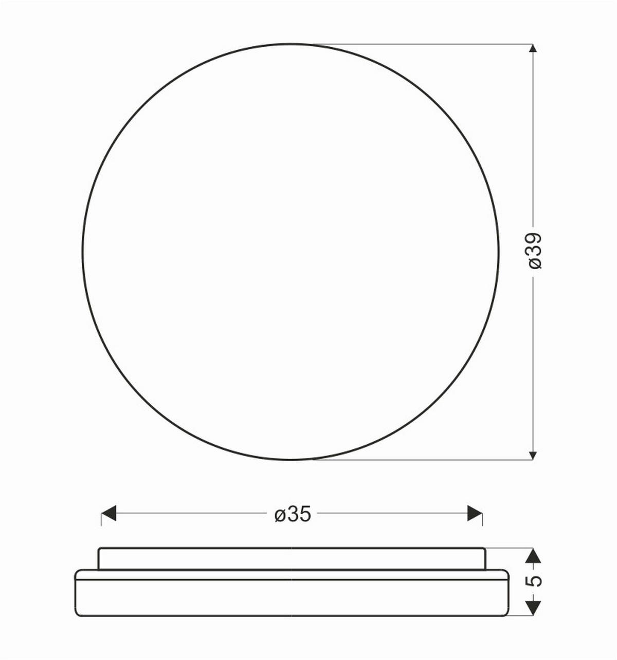 LED-TAKLAMPA 48/48/5.5 cm  - Basics, metall (48/48/5.5cm)