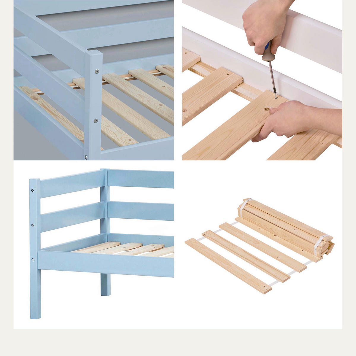 KINDER-/JUNIORBETT - Blau, MODERN, Holz (70/160cm) - MID.YOU