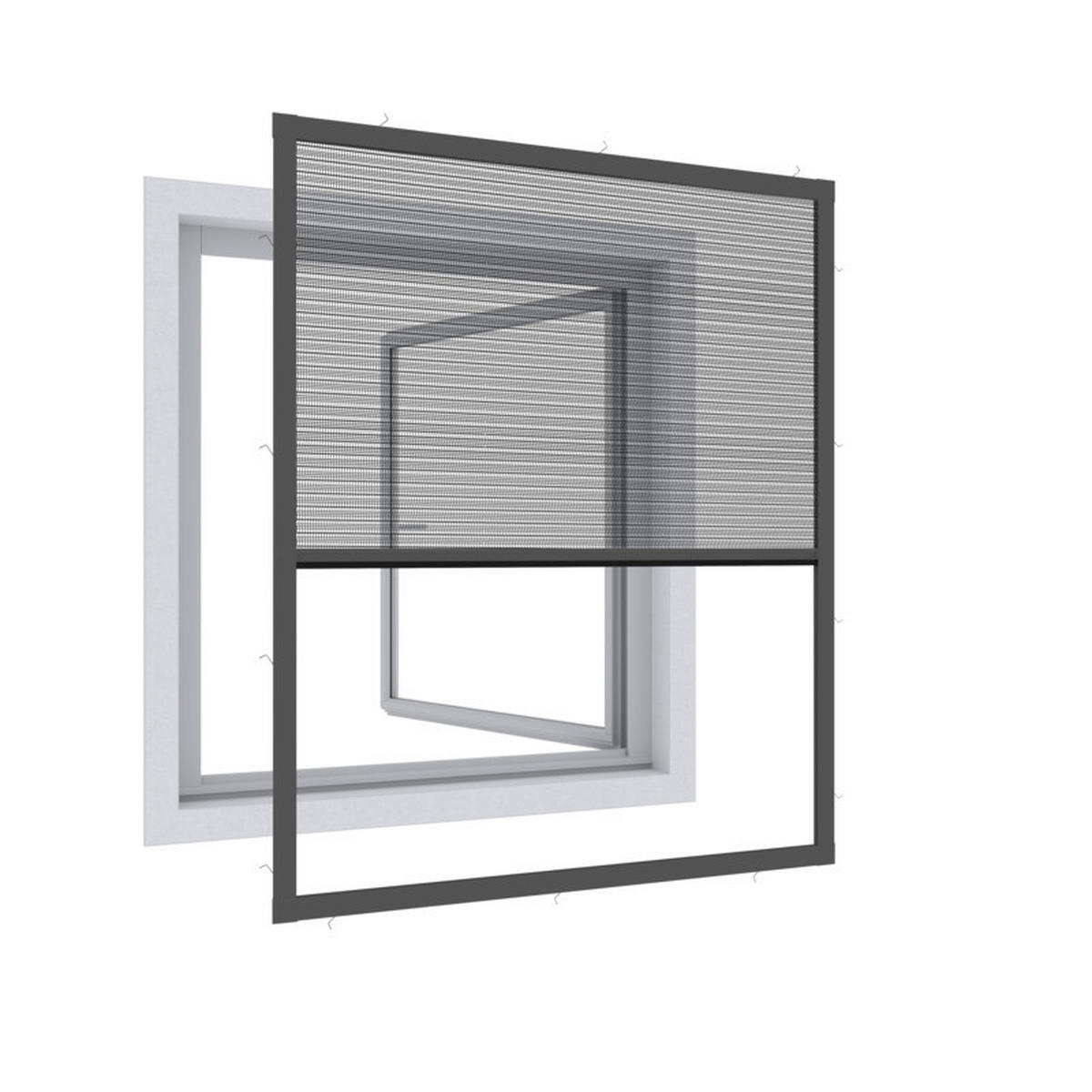 INSEKTENSCHUTZFENSTER - Anthrazit, Basics, Textil/Metall (100/120cm)