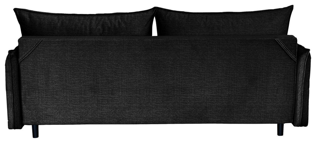 SCHLAFSOFA Flachgewebe Schwarz  - Schwarz, Design, Holz/Kunststoff (216/96/102cm) - MID.YOU