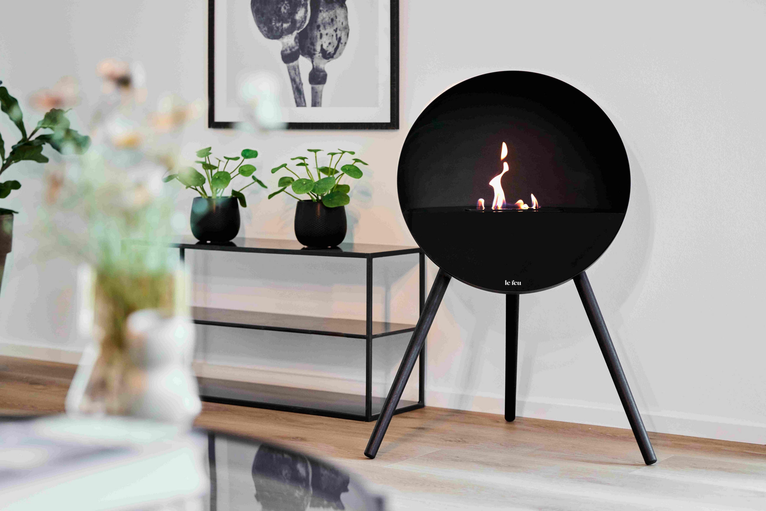 LE FEU EYE KAMIN NA ETANOL - Basics, metal (48/58/84cm)