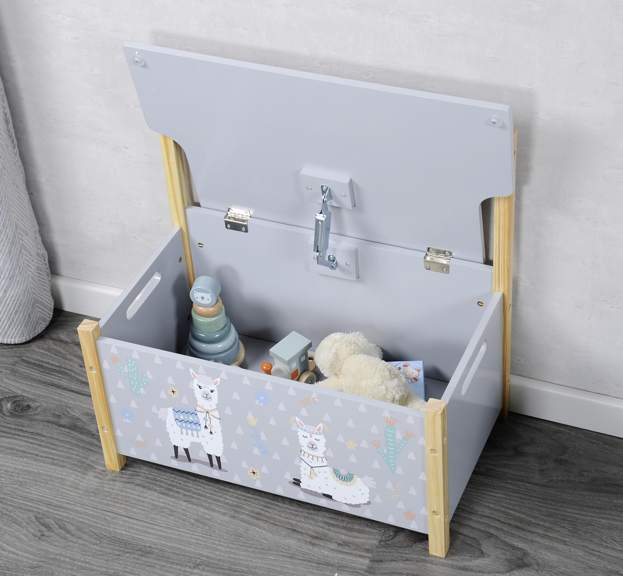 KINDERSITZBANK - Grau, MODERN, Holzwerkstoff (60/56/34,50cm) - Kesper