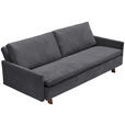 SCHLAFSOFA Flachgewebe Dunkelgrau  - Eichefarben/Dunkelgrau, KONVENTIONELL, Holz/Textil (205/85/98cm) - Carryhome