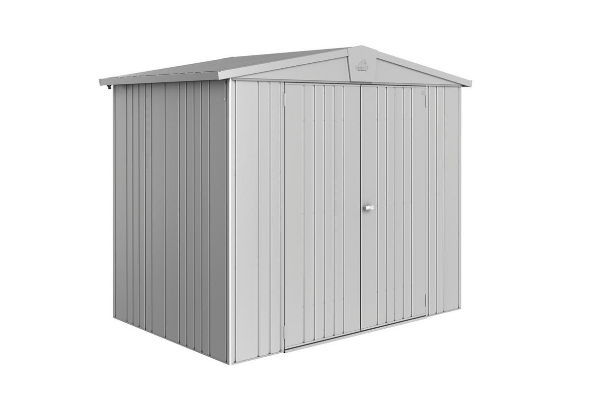 GERÄTEHAUS 244/203/156 cm  - Silberfarben, Basics, Metall (244/203/156cm) - Biohort