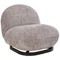 SESSEL in Cord Hellgrau  - Hellgrau/Schwarz, Trend, Textil/Metall (75/66/87cm) - P & B