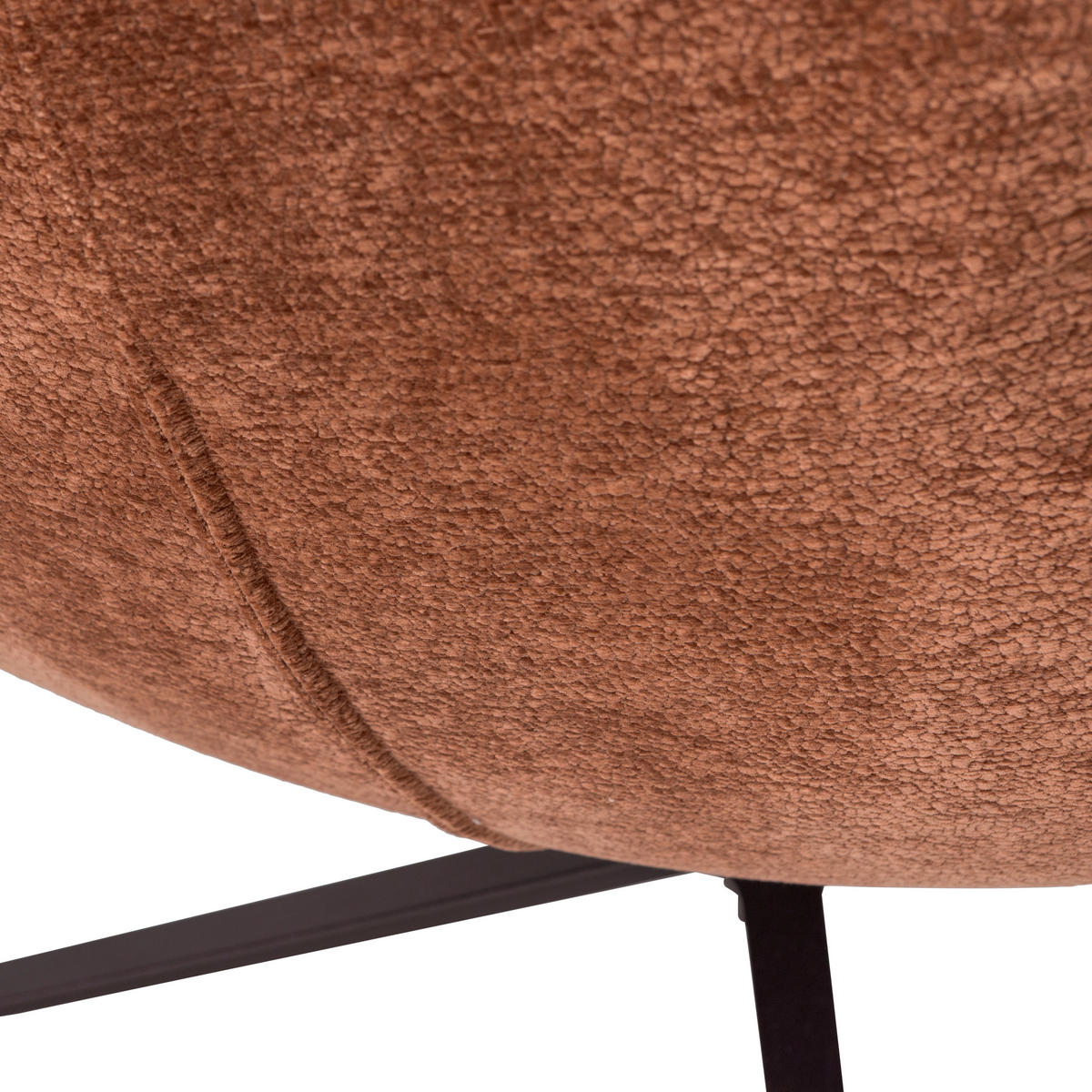 SESSEL in Chenille Braun  - Schwarz/Braun, MODERN, Textil/Metall (74/84/86cm) - Livetastic