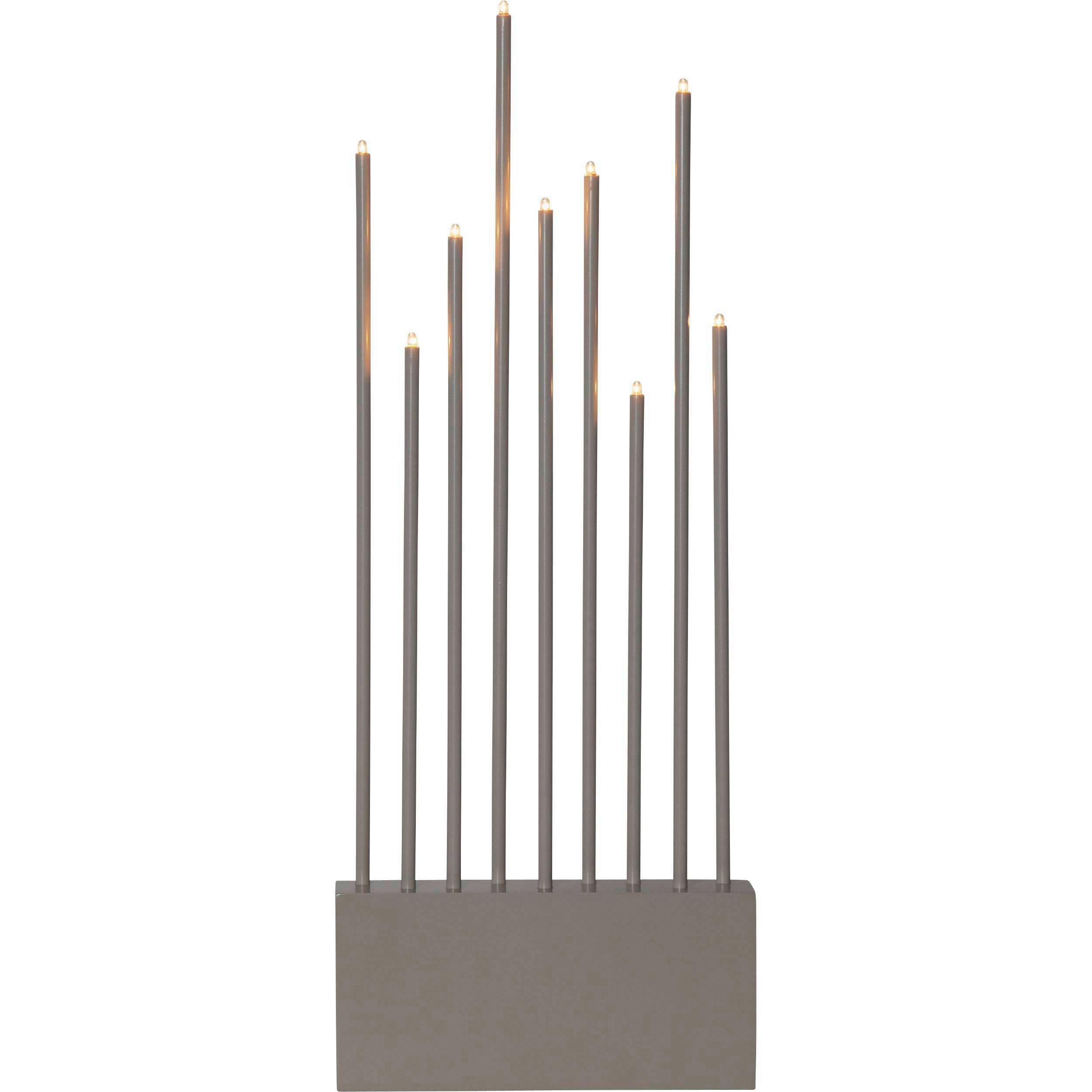 LED-KERZE  - Grau, Basics, Holz/Metall (23/6/60cm) - Eglo