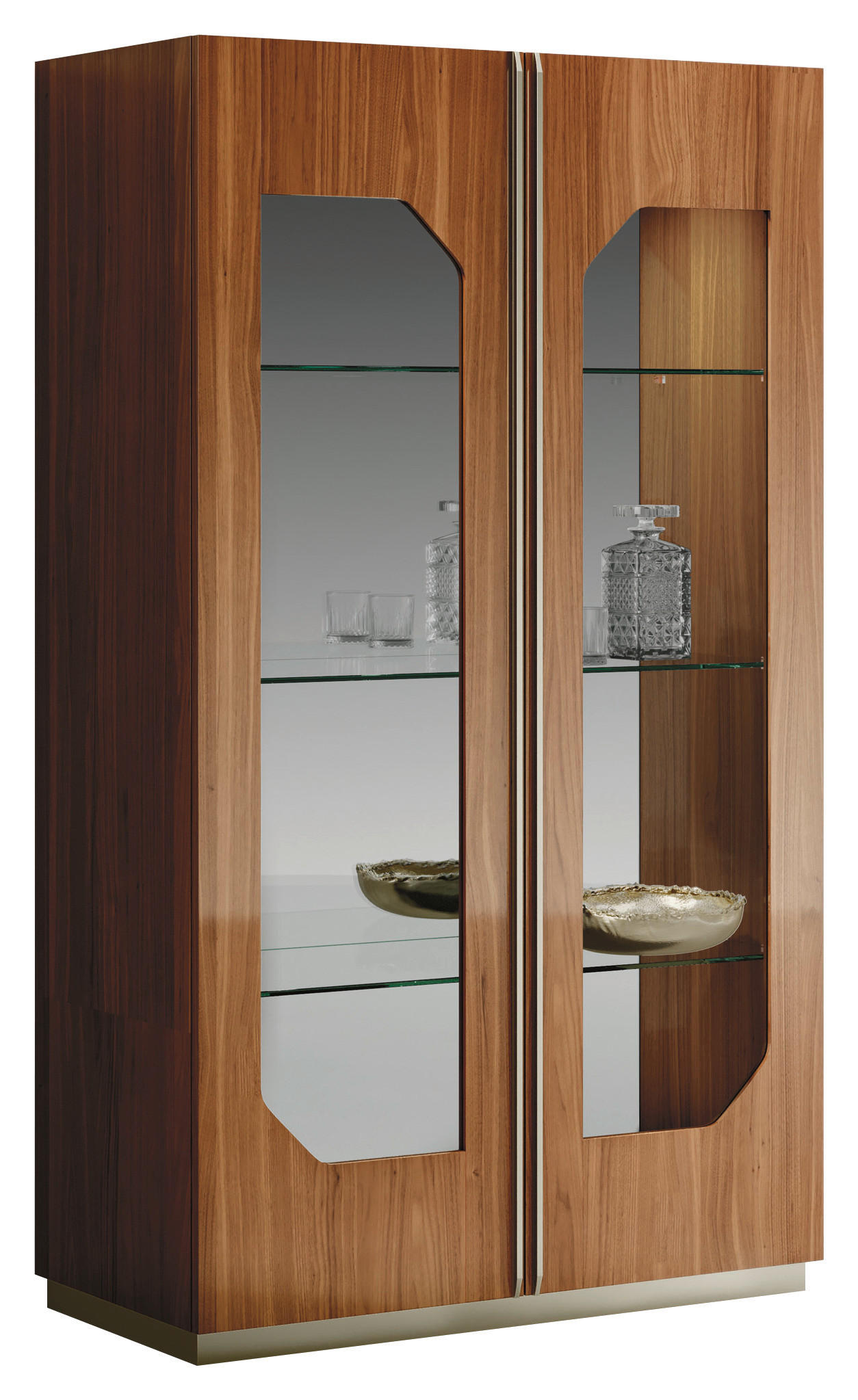 VITRIN diószínű  - diószínű, Modern, faalapú anyag (107,7/187,3/52cm) - Novel