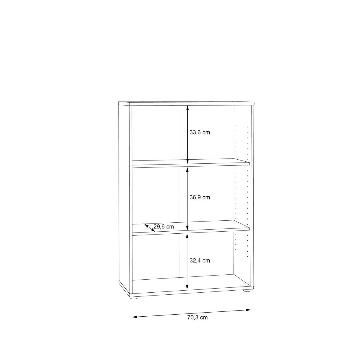 REGAL Sonoma Eiche  - Alufarben/Sonoma Eiche, Design, Holzwerkstoff/Kunststoff (73,7/111,1/34,8cm)