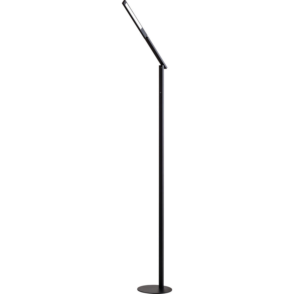 LED-STEHLEUCHTE 51/175 cm    - Schwarz, Design, Metall (51/175cm) - Fabas Luce