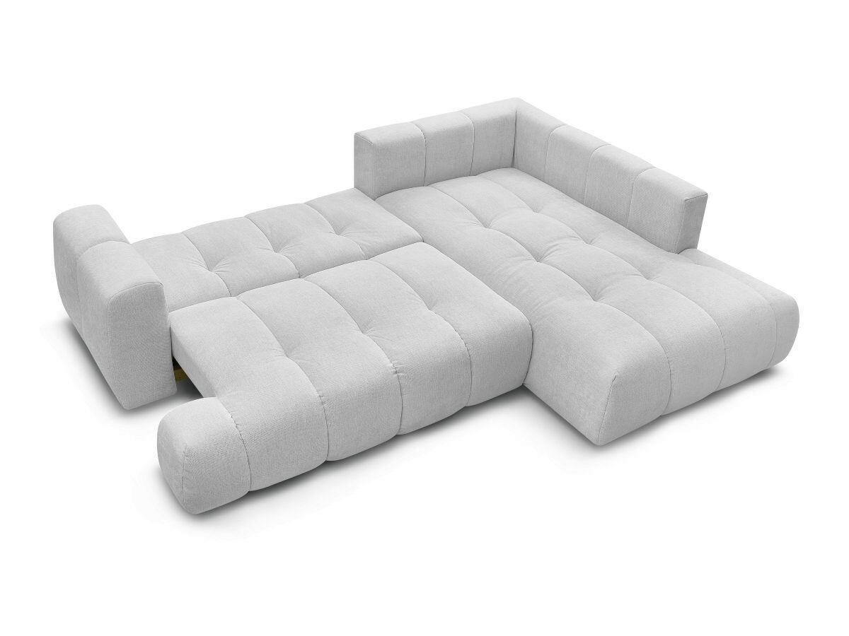 ECKSCHLAFSOFA FUJI Leinenoptik Hellgrau  inkl.  - Hellgrau/Schwarz, MODERN, Kunststoff/Textil (282/204cm)