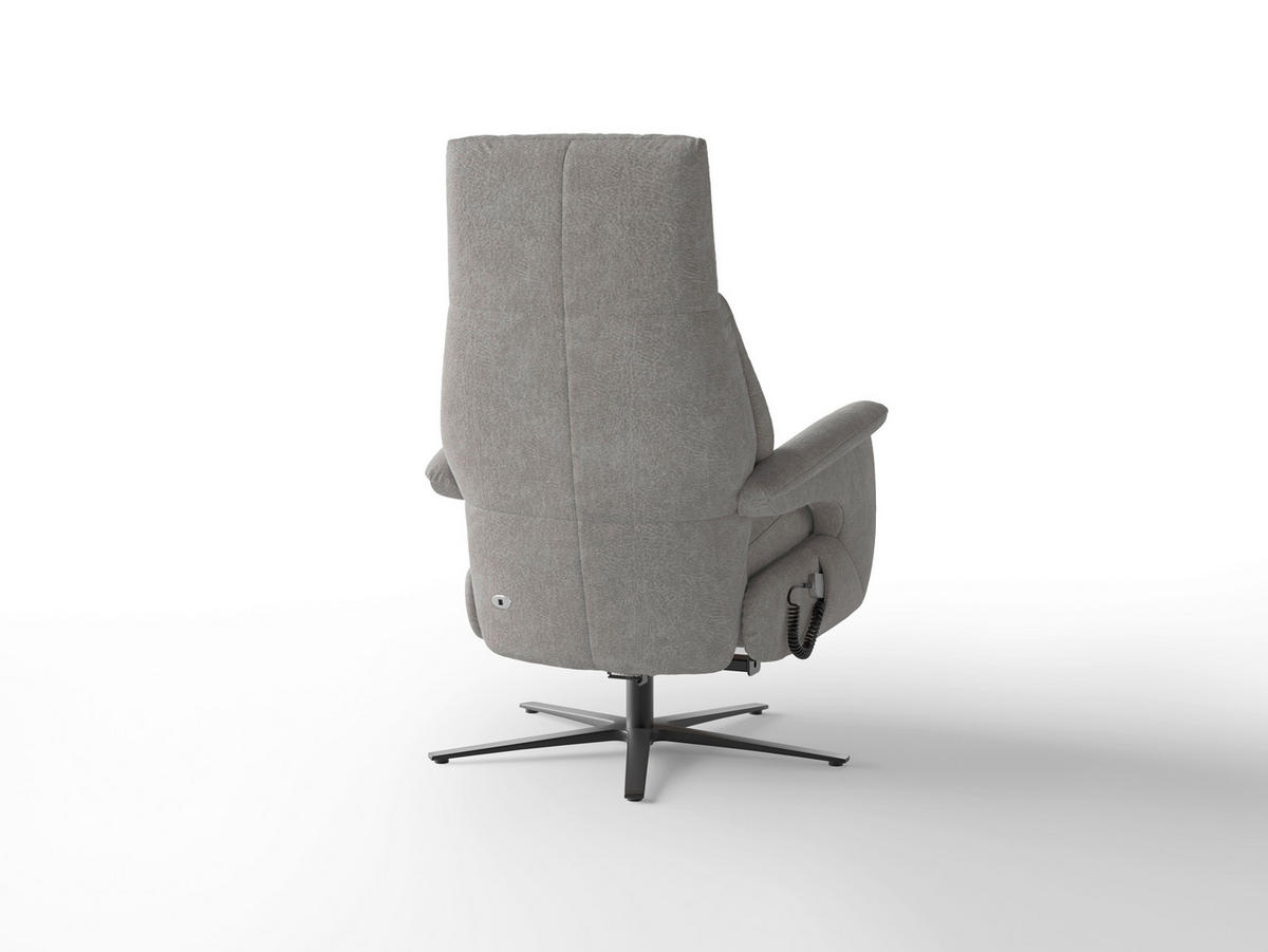 RELAXSESSEL in Textil Grau  - Schwarz/Grau, Basics, Textil/Metall (75/110/85cm) - Sit & More