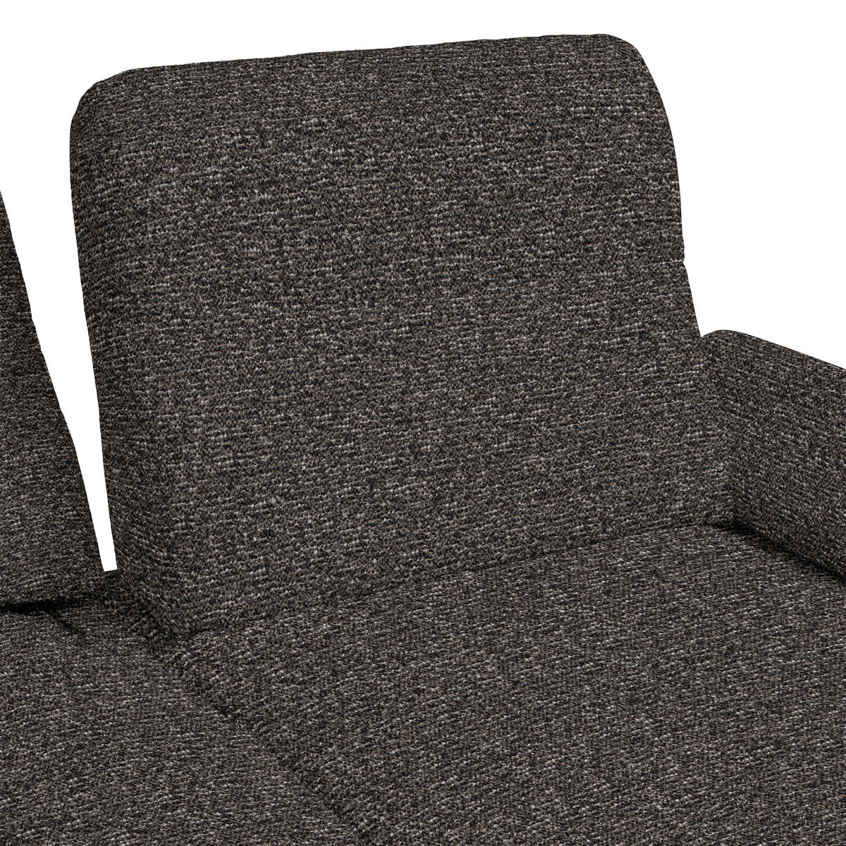 ECKSOFA in Chenille, Flachgewebe Dunkelgrün, Graubraun  165/318 cm  - Dunkelgrün/Graubraun, Design, Textil/Metall (165/318cm) - Xora