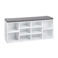 SCHUHSCHRANK  in 103.5/48/29.5 cm  - Weiß/Grau, Design, Holzwerkstoff/Textil (103.5/48/29.5cm) - Kesper