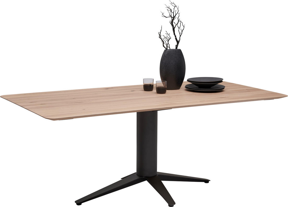 ESSTISCH in Holz, Metall 200/100/75 cm  - Eiche Bianco/Anthrazit, Design, Holz/Metall (200/100/75cm) - Bert Plantagie