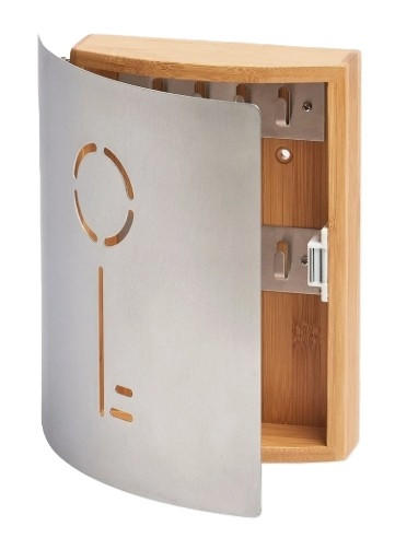 SCHLÜSSELKASTEN Bambus Naturfarben  - Naturfarben, Basics, Holz/Metall (21,5/6/24,5cm) - Zeller Present