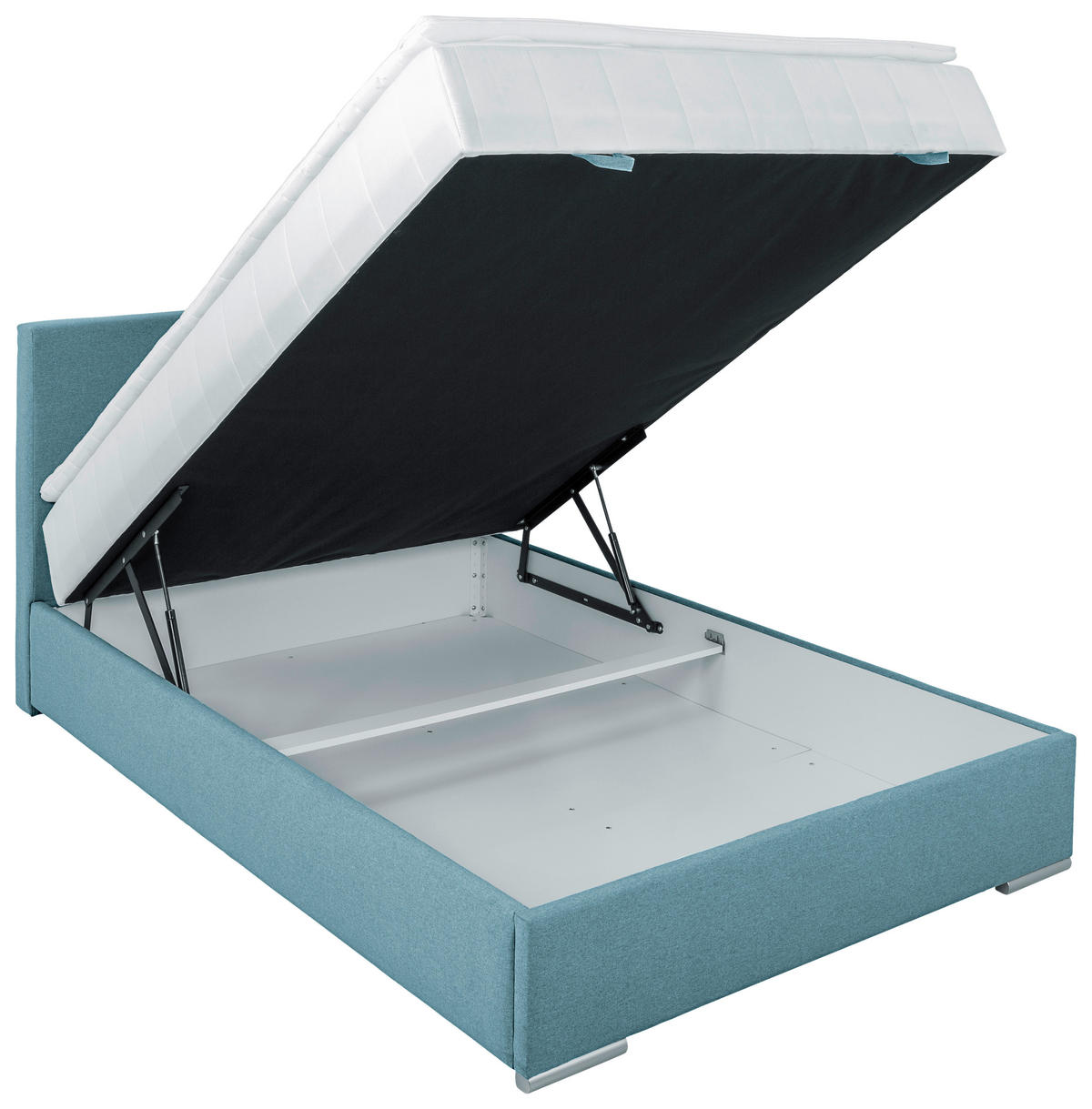BOXBETT 120/200 cm  in Petrol  - Chromfarben/Petrol, KONVENTIONELL, Kunststoff/Textil (120/200cm) - Carryhome