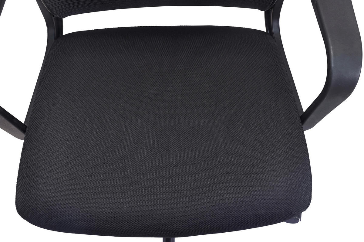 PISARNIŠKI STOL kovina, umetna masa, tekstil črna  - črna, Basics, kovina/umetna masa (63/116-125,5/68cm) - Carryhome