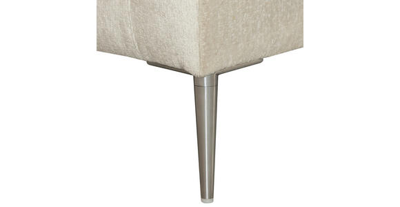 ECKSOFA Beige Chenille  - Beige/Silberfarben, KONVENTIONELL, Textil/Metall (143/284cm) - Carryhome