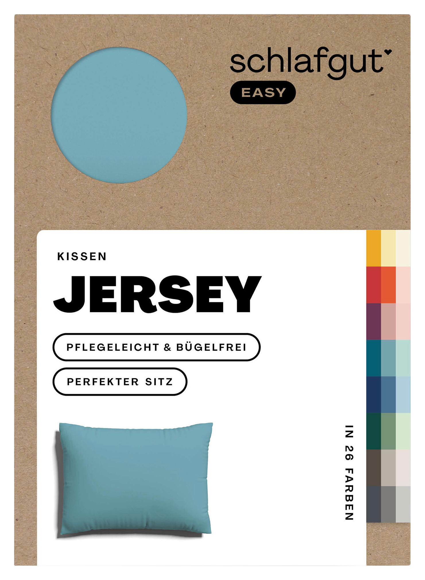 KISSENHÜLLE EASY JERSEY 40/60 cm  - Petrol, Basics, Textil (40/60cm) - Schlafgut