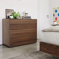 KOMMODE  in 101,4/86,8/52,2 cm  - Dunkelbraun/Nussbaumfarben, Natur, Leder/Holz (101,4/86,8/52,2cm) - Team 7