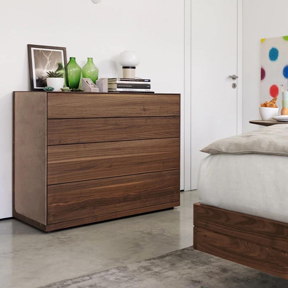 KOMMODE  in 101,4/86,8/52,2 cm  - Dunkelbraun/Nussbaumfarben, Natur, Leder/Holz (101,4/86,8/52,2cm) - Team 7