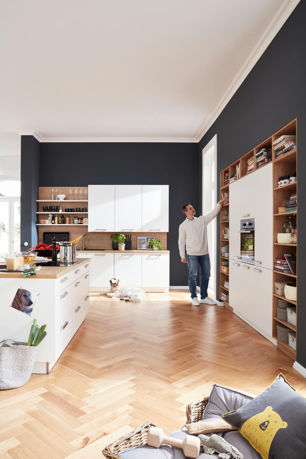 KUCHYNĚ NA MÍRU DK209 - bílá, Design, kompozitní dřevo - Dieter Knoll