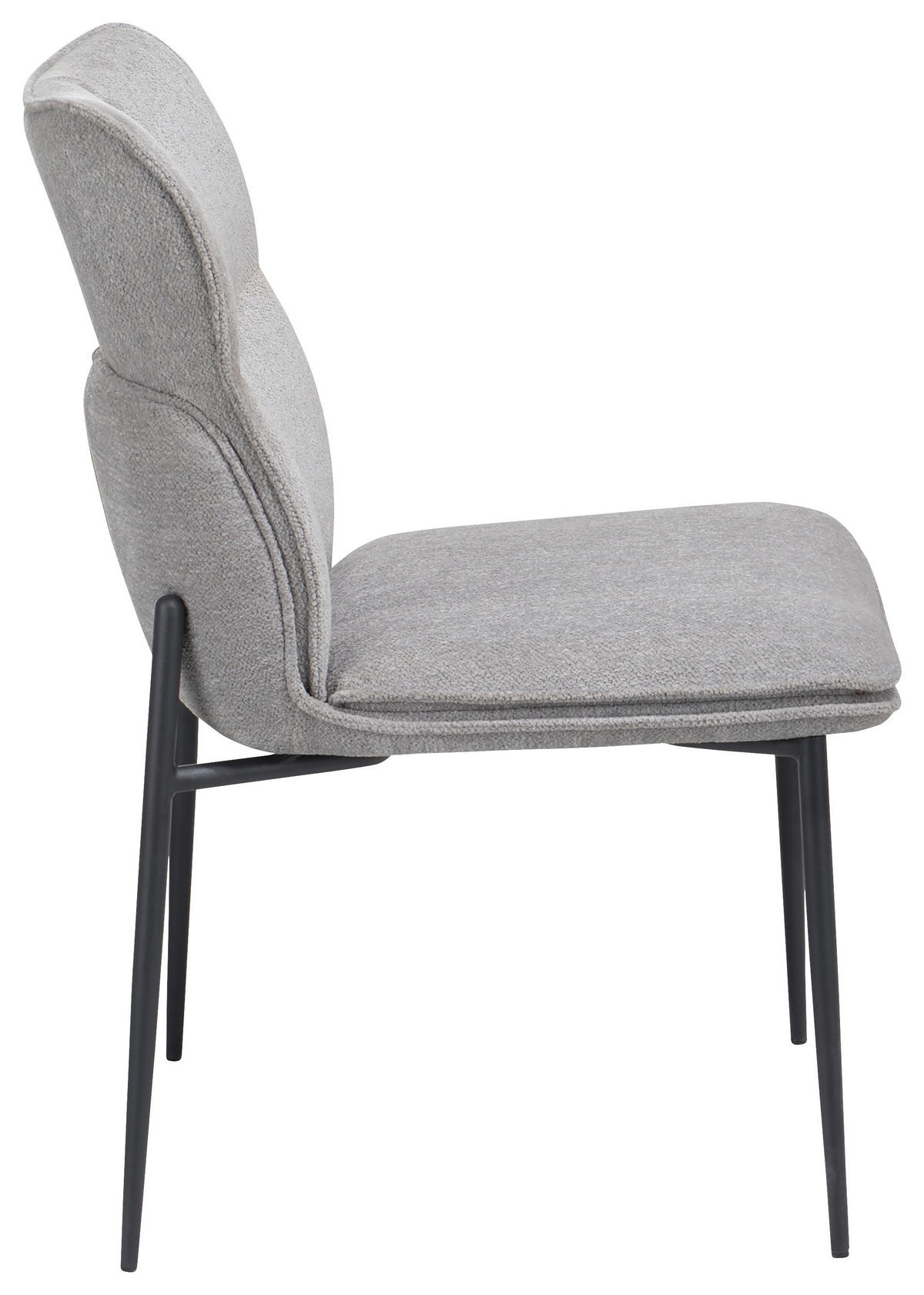 STOL   mikrofiber  - ljusgrå/svart, Design, metall/textil (45,5/88/64cm) - Novel