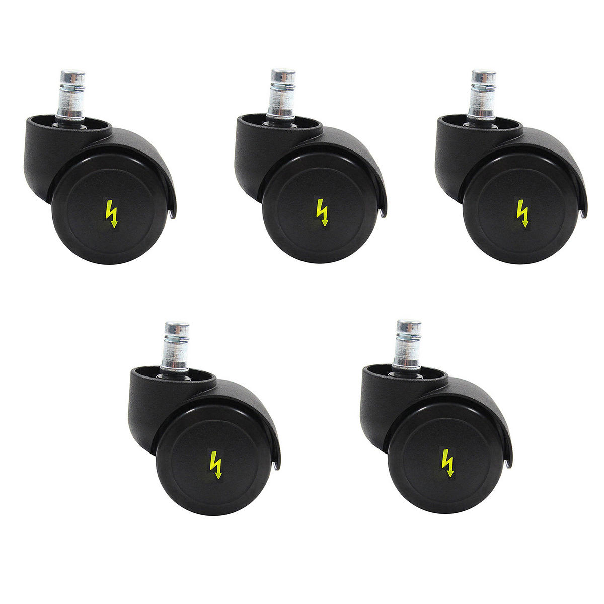 HJUL TILL SNURRSTOL 5 delar  - svart, Basics, metall/plast (5/6,1/5cm) - MID.YOU