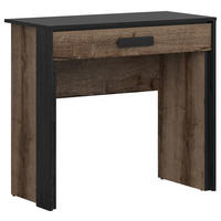 KONSOLENTISCH in Holzwerkstoff 85/41/77 cm    - Eichefarben/Schwarz, Design, Holzwerkstoff (85/41/77cm)