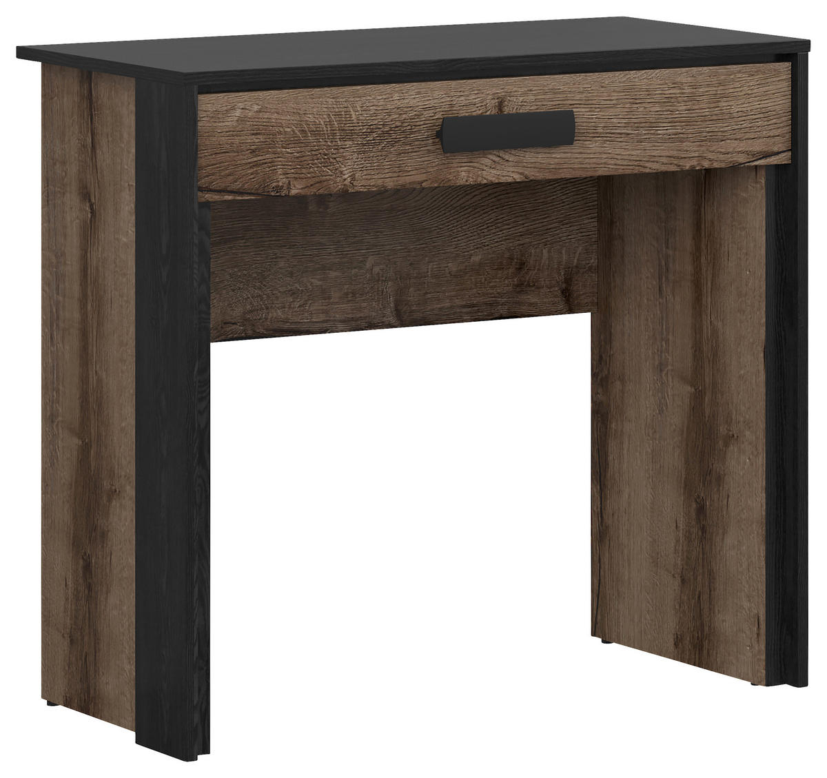 KONSOLENTISCH in Holzwerkstoff 85/41/77 cm    - Eichefarben/Schwarz, Design, Holzwerkstoff (85/41/77cm)