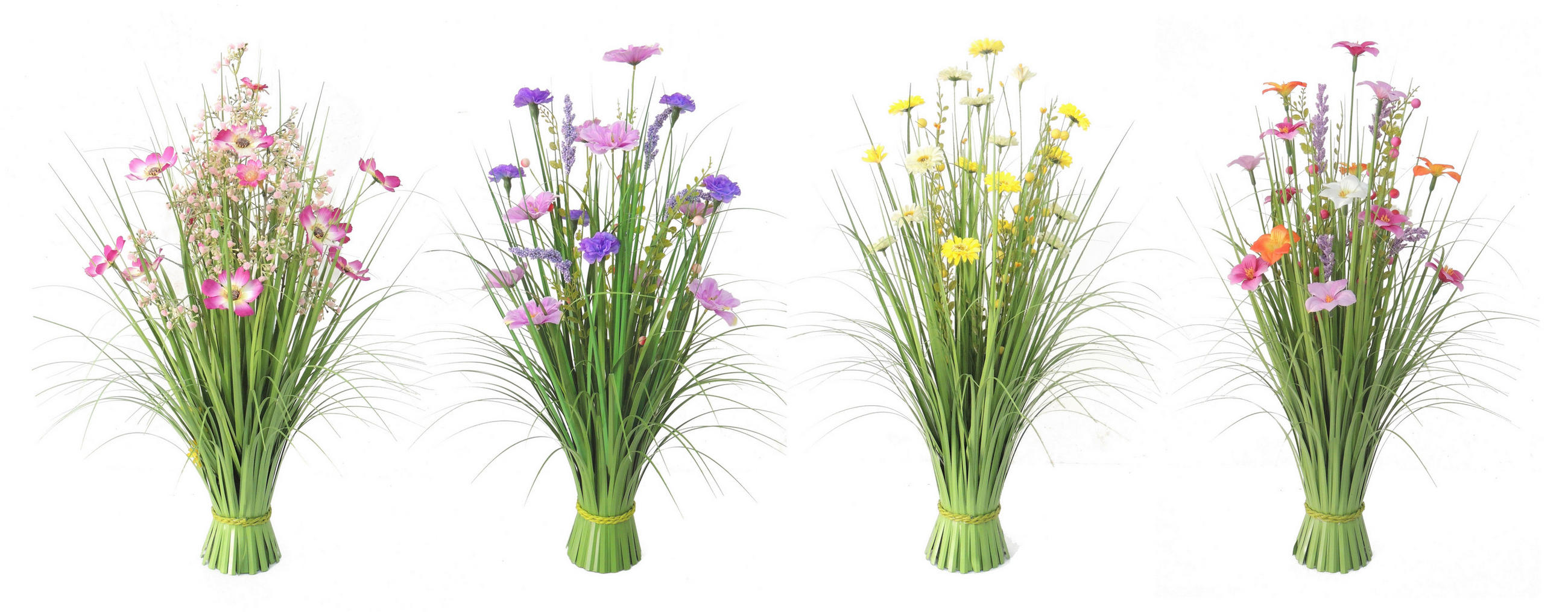 Iarbă Decorativă - roz aprins/galben, Lifestyle, plastic/metal (70cm)