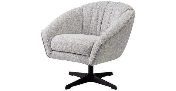 SESSEL in Webstoff Grau  - Schwarz/Grau, Design, Textil/Metall (80/78/80cm) - Dieter Knoll