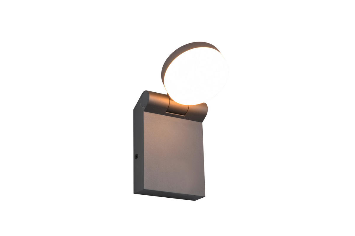 AUßENWANDLEUCHTE   - Anthrazit/Weiß, Basics, Kunststoff/Metall (19/10/14cm)