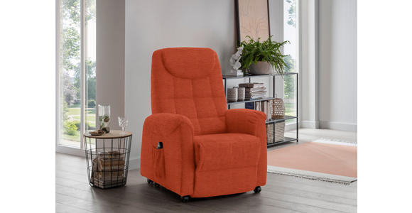 FERNSEHSESSEL in Mikrofaser Orange - Schwarz/Orange, KONVENTIONELL, Kunststoff/Textil (83/113/92cm) - Xora
