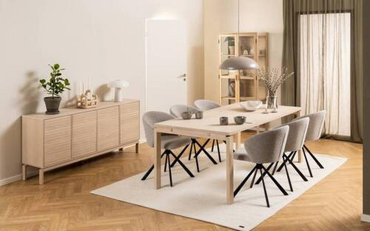SIDEBOARD 180/80/40 cm  in Eichefarben  - Weiss/Eichefarben, Design, Holz/Holzwerkstoff (180/80/40cm) - Livetastic